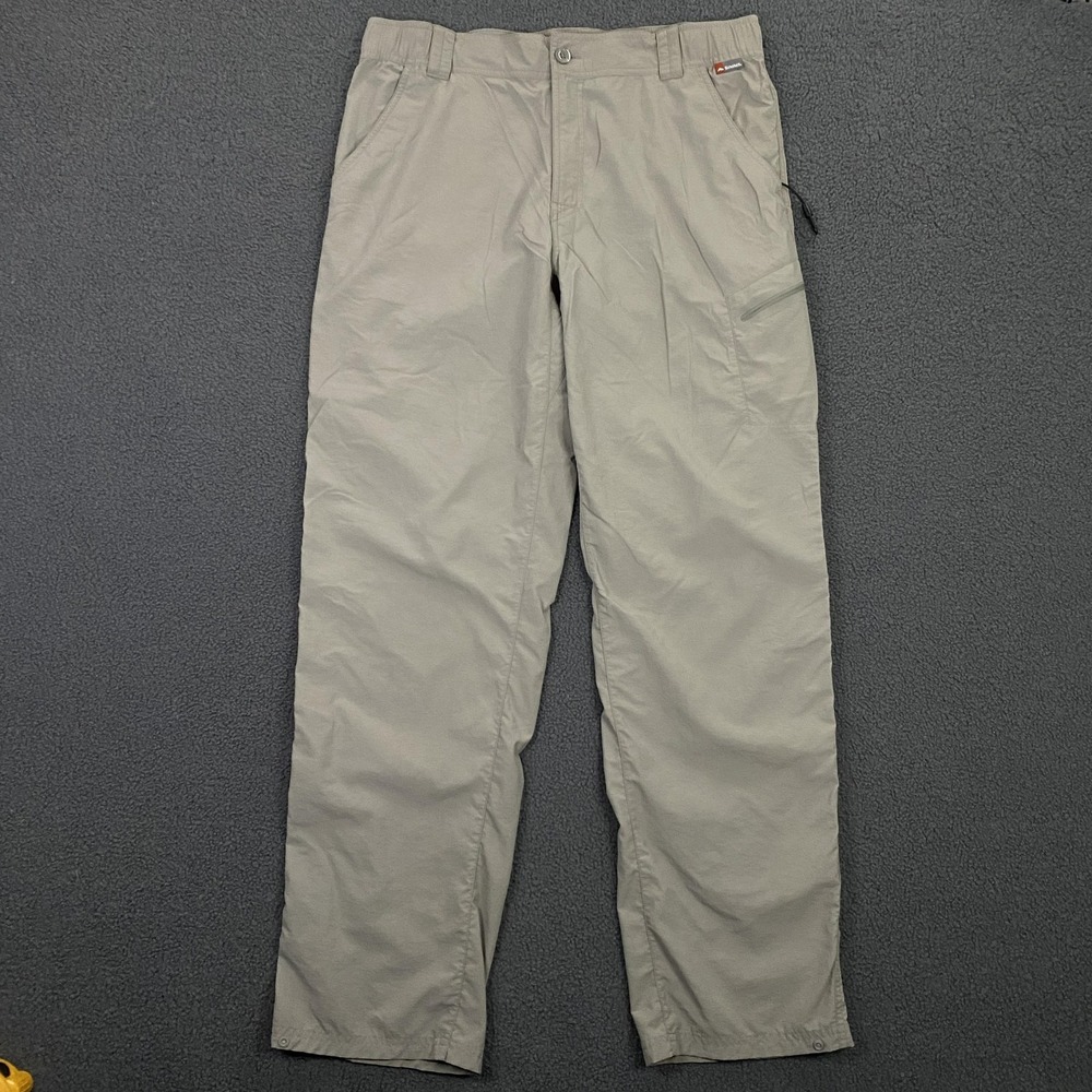 Simms Pants Mens Large Nylon Fishing Quick Dry Zip Pocket Lightweight Hiking